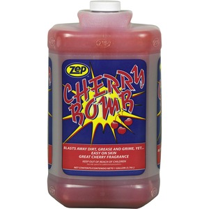 Zep Cherry Bomb Hand Soap - Cherry ScentFor - 1 gal (3.8 L) - Bottle Dispenser - Dirt Remover, Grime Remover, Soil Remover, Ink Remover, Resin Remover, Paint Remover, Adhesive