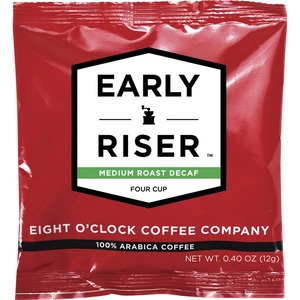 EIGHT O'CLOCK Early Riser Decaffeinated Coffee - Arabica Pouch - Arabica - 100 / Carton
