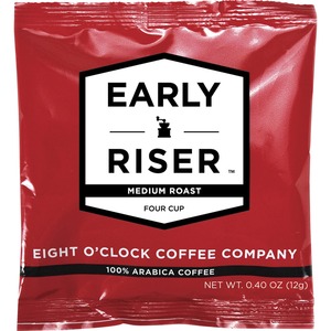 EIGHT O'CLOCK Early Riser Coffee - Arabica Pouch - Regular - Arabica - 100 / Carton