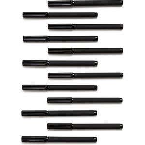 U Brands Catalina Soft Touch Midnight Porous Pens, 12 Count - 0.7 mm Pen Point Size - Matte Black Barrel - 12