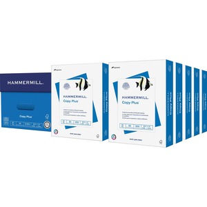 Hammermill Copy Plus Paper - White - 92 Brightness - Letter - 8 1/2" x 11" - 20 lb Basis Weight - 10 / Carton - Acid-free, Quick Drying - White