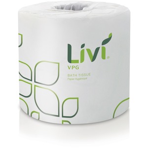 Livi VPG Bath Tissue - 2 Ply - 400 Sheets/Roll - White - Fiber - 96 Rolls Per Carton - 96 / Carton
