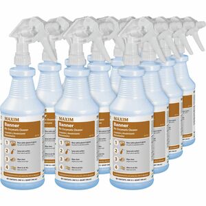 Midlab Banner Bio-Enzymatic Cleaner - Ready-To-Use - 32 fl oz (1 quart) - Fresh Scent - White - 12 / Carton