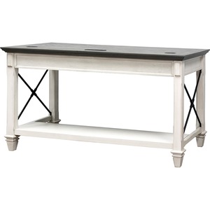 Martin Hartford Writing Desk - 31" Height x 60" Width x 28" Depth - 3 x Utility, Keyboard, Storage Drawer(s) - Material: Wood Grain, Veneer - Finish: Vintage Linen - 1 Each
