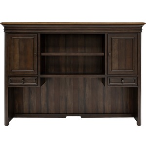 Martin Sonoma Hutch - 48" Height x 68" Width x 14" Depth - 2 x Utility Drawer(s) - 2 Door(s) - 3 Adjustable Shelf(ves) - Material: Wood Veneer - Finish: Dark Roast - 1 Each