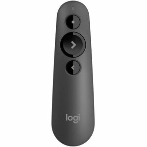 Logitech R500 Presentation Pointer - Bluetooth/Radio Frequency - USB - 3 Buttons - Graphite - Wireless - 2.40 GHz
