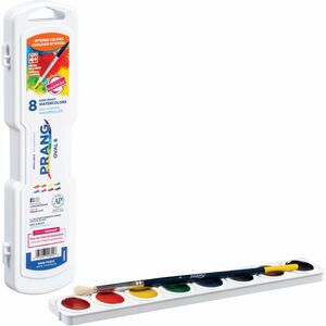 Prang Semi-Moist Oval Pan 8-Watercolors Set - 1 Each - Multicolor