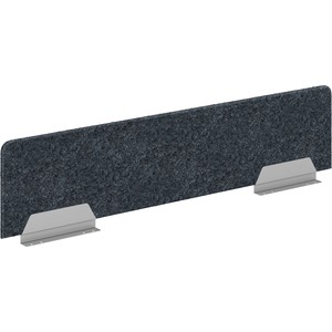 HON HUVDSAO1360 Privacy Screen - 58" Width x 13" Height - Silver Frame - Polyethylene Terephthalate (PET) - Dark Gray - 1 Each