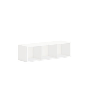 HON Mod Wall Mounted Storage | Open | 48"W | Simply White Finish - 39.8" Height x 48" Width x 14" Depth - Finish: Simply White - 1 Each