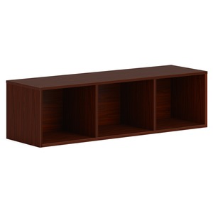 HON Mod Wall Mounted Storage | Open | 48"W | Traditional Mahogany Finish - 39.8" Height x 48" Width x 14" Depth - Finish: Mahogany - 1 Each