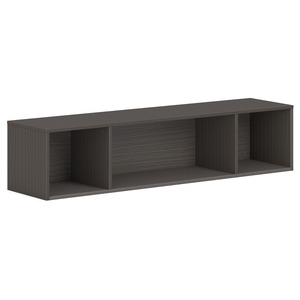 HON Mod Wall Mounted Storage | Open | 60"W | Slate Teak Finish - 39.8" Height x 60" Width x 14" Depth - Finish: Slate Teak - 1 Each