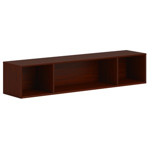 HON Mod Wall Mounted Storage | Open | 66"W | Traditional Mahogany Finish - 39.8" Height x 66" Width x 14" Depth - Finish: Traditional Mahogany - 1 Each
