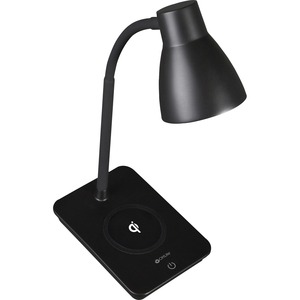 OttLite Infuse LED Desk Lamp with Wireless Charging - 15.5" Height - 4.3" Width - LED Bulb - Adjustable, Adjustable Brightness, Flexible Neck, Qi Wireless Charging, USB Chargi