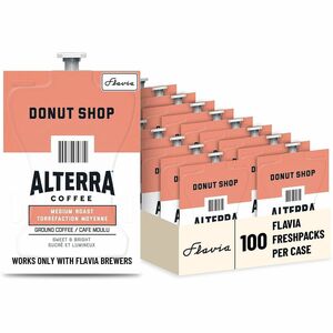 Flavia Freshpack Alterra Donut Shop Coffee Freshpacks - Compatible with Flavia Aroma, Flavia Barista, FLAVIA Creation 600, Flavia Creation 500, Flavia Creation 200, Flavia Cre