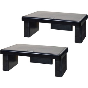 Data Accessories Company Stax MP-107 Monitor Riser Stand - 66 lb Load Capacity - 4.75" Height x 13" Width x 10.50" Depth - Recycled Plastic - Black