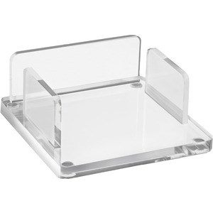 Kantek Note Pad Holder - Support 3" x 3" Media - 1.5" Height x 3.9" Width x 3.9" Depth - Acrylic - Clear - Non-skid Feet - 1 Each