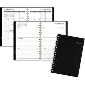 Mead Thicket Monthly Desk Pad Calendar, Compact, 17 3/4" x 11" - Small - Weekly, Monthly - 12 Month - January 2026 to December 2026 - 1 Week, 1 Month Double Page Layout - 17 3