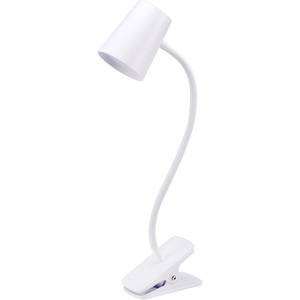 Bostitch Adjustable LED Clamp Light - 5.20 W LED Bulb - Adjustable, Flexible Neck, Adjustable Head - Silicone - Desk Mountable, Wall Mountable - White - for Desk, Cubicle, Hom