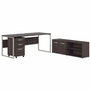 Bush Business Furniture Hybrid Storm Gray Desking Unit