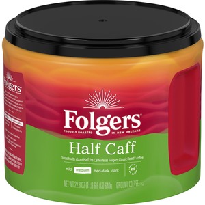 Folgers® 1/2 Caff Coffee - Medium - 22.6 oz - 1 Each
