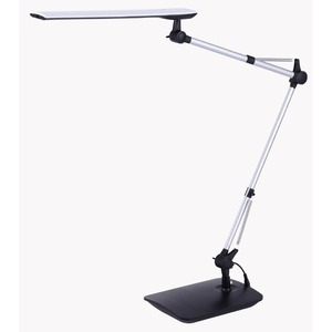 Bostitch Dual Swing Arm Desk Lamp, Black - 5.30 W LED Bulb - Adjustable, Color Temperature Setting, Dimmable, Adjustable Brightness, Rotating Base, Adjustable Head, Foldable,