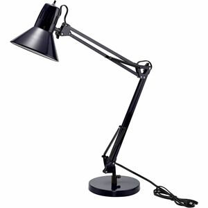 Bostitch Swing Arm Desk Lamp with Weighted Base, Black - LED Bulb - Swivel Arm, Weighted Base, Glare-free Light, Flicker-free, Adjustable Arm, Durable, Flexible Arm, Eco-frien