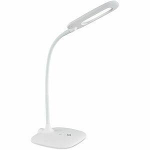 OttLite Flexible Soft Touch LED Desk Lamp - 21.3" Height - LED Bulb - Flexible Neck, Flexible, Adjustable Brightness, Touch-activated - Desk Mountable - White - for Office, Cr