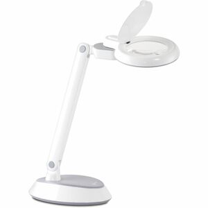 OttLite Space-Saving LED Magnifier Desk Lamp - 14.8" Height x 7.9" Width - 4.40 W LED Bulb - ClearSun LED, Glare-free Light, Adjustable Head, Foldable, Energy Saving, Adjustab