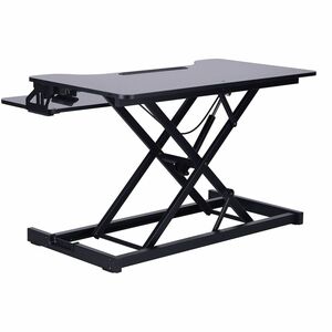 Rocelco VADR 31.5" Hi-Lift Adjustable Desk Riser - 30 lb Load Capacity - 19.70" Height x 31.50" Width x 17.25" Depth - Desk - Black - For Monitor, Keyboard, Tablet, Smartphone