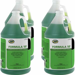 Zep Commercial Formula 50 Heavy-duty Cleaner/Degreaser - 128 fl oz (4 quart) - 4 / Box - Heavy Duty, Water Based, Water Softening, Water Soluble, Petroleum Free, Caustic-free,