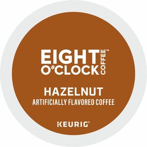Eight O'Clock® K-Cup Hazelnut Coffee - Compatible with Keurig Brewer - Light/Medium - K-Cup - Hazelnut, Arabica - 24 / Box