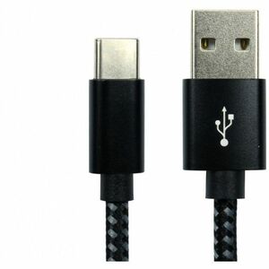 USB 2.0 A Male to USB Type C Braided Cable - 1m Black