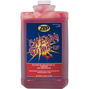 Zep Cherry Bomb LV Industrial Hand Cleaner - Cherry ScentFor - 1 gal (3.8 L) - Dirt Remover, Grime Remover, Soil Remover, Ink Remover, Resin Remover, Paint Remover, Adhesive R