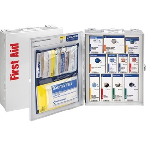 First Aid Only Medium SC Food Service Cabinet - 94 x Piece(s) For 25 x Individual(s) - Metal, Steel Case - 1 Kit - White