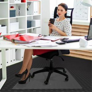 Advantagemat® Plus APET Rectangular for Low/Standard Pile Carpets - 45" x 53" - Chair - 53" Length x 45" Width x 0.087" Depth x 0.375" Thickness - Rectangular - Amorphous Poly