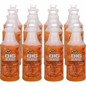 Zep Commercial Big Orange Citrus Industrial Cleaner - 32 fl oz (1 quart) - Orange Citrus Scent - 12 / Box - Deodorize, Organic, Caustic-free, Petroleum Free, Deodorant, Pleasa