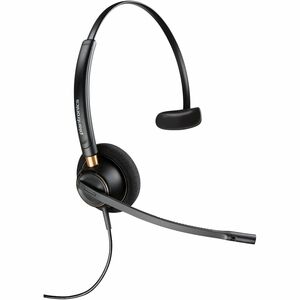 Poly EncorePro HW510 Monoaural Headset - Mono - Mini-phone (3.5mm) - Wired - 20 Hz - 16 kHz - On-ear - Monaural - Ear-cup - 2.58 ft Cable - Omni-directional, Noise Cancelling