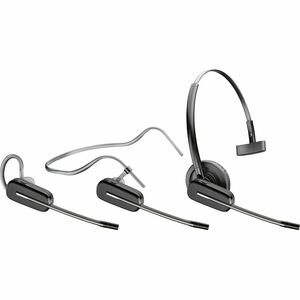 Poly Savi 8240 Convertible Office Headset - Mono - Wireless - Bluetooth/DECT - 590 ft - 32 Ohm - 20 Hz - 20 kHz - On-ear - Monaural - In-ear - Noise Cancelling Microphone - Bl