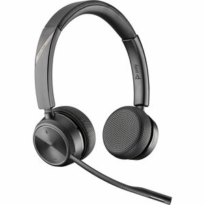 Poly Savi 7220 Office Binaural Wireless Headset - Stereo - Wireless - DECT - 393.7 ft - On-ear - Binaural - Ear-cup - Omni-directional Microphone - Noise Canceling - Black