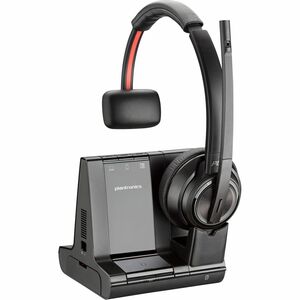 Poly Savi 8210 Single-Ear Wireless Headset - Mono - Wireless - Bluetooth/DECT - 590 ft - 32 Ohm - 20 Hz - 20 kHz - On-ear, Over-the-head - Monaural - Ear-cup - Noise Cancellin