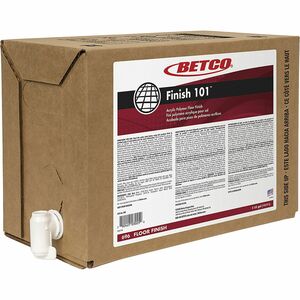 Betco Finish 101 Acrylic Polymer Floor Finish - Concentrate - 640 fl oz (20 quart) - Mild ScentBag - White, Crystal Clear