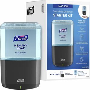 PURELL® ES6 Touch-Free Soap Dispenser Starter Kit - 1.27 quart Capacity - Touch-free, Hygienic, Durable, Long Lasting, Wall Mountable - Graphite