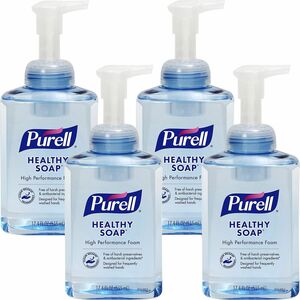 Gojo® CRT HEALTHY SOAP High Performance Foam - 17.4 fl oz (514.6 mL) - Push Pump Dispenser - Bacteria Remover, Soil Remover, Kill Germs - Hand, Skin - Moisturizing - Clear - R