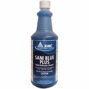 RMC Sani Blue Plus Bathroom Cleaner - Ready-To-Use - 32 fl oz (1 quart) - 1 Each - Disinfectant, Deodorize, Bactericide, Virucidal, Fungicide - Brilliant Blue