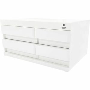 Business Source Multi-Drawer Desktop Organizer - 4 Compartment(s) - 4 Drawer(s) - 5.20" Height x 10.40" Width x 7.40" Depth - Desktop - Storage Drawer, Removable Drawer, Durab