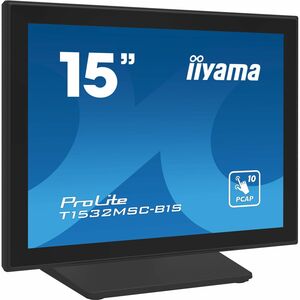 iiyama ProLite T1532MSC-B1S 38.1 cm 15inch LED Touchscreen Monitor - 4:3 - 8 ms BTB Black to Black - 381 mm Class - Projected Capacitive - 10 Points Multi-touch S