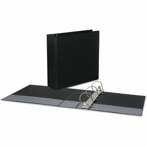 Universal Slant D-Ring View Binder, 3 Rings, 3" Capacity, 11 x 8.5, Black - 3" Binder Capacity - 600 Sheet Capacity - 3 Ring - Fastener: Ring - Pocket: 2, Inside Front & Back
