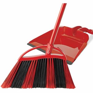 O-Cedar PowerCorner One Sweep Broom - 1 Each - Red, Black, Gray