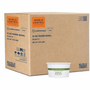World Centric Compostable White Paper Bowls