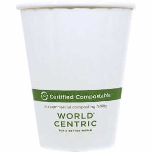 World Centric Compostable Double-Wall Paper Hot Cups